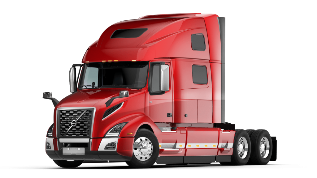 Красный тягач Volvo VNL 860